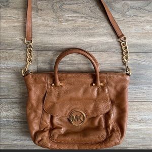 Authentic Michael Kors brown soft satchel